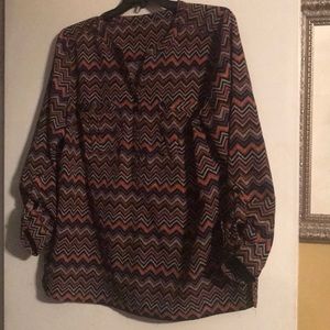 Chevron Print Top
